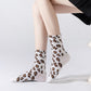 3-Pack Leopard Print Ankle Socks with Soft Knit Fabric and Allover Animal Pattern