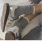 3-Pack Ribbed Crew Socks with Soft Plush Trim and Comfortable Stretch Knit Design