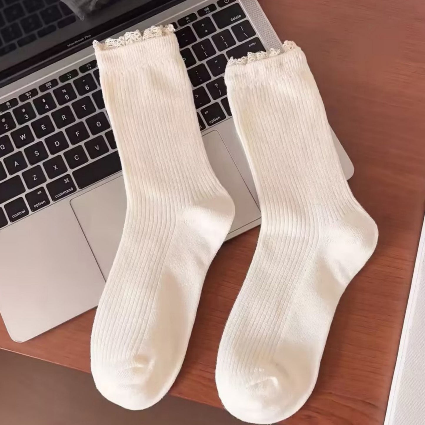 3-Pack Ribbed Crew Socks with Soft Plush Trim and Comfortable Stretch Knit Design