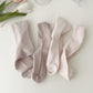 Minimalist Solid Pink Crew Socks 3-Pack Soft Cotton Blend Comfort Fit Seamless Toe Design