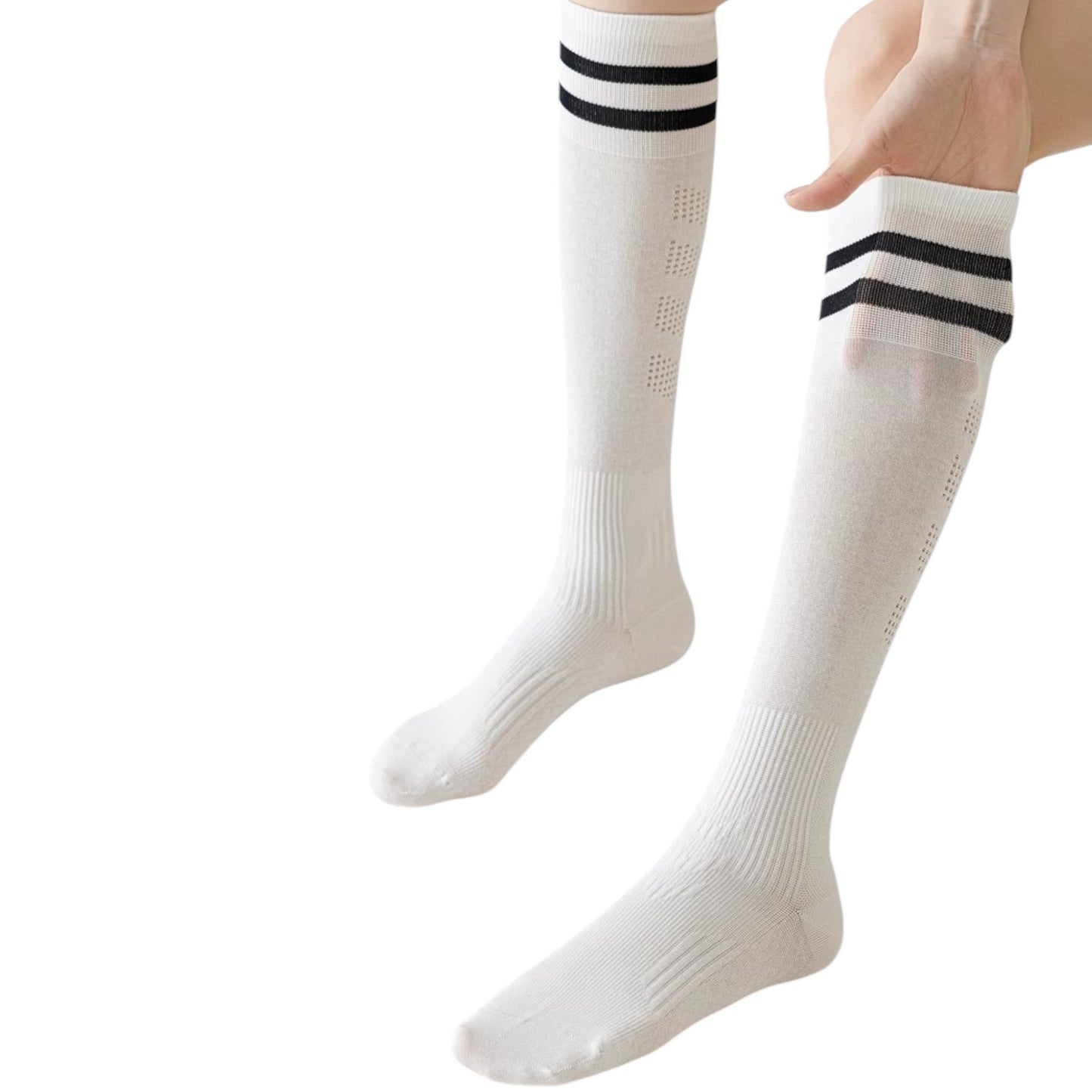 3-Pack Women's Over the Knee Sport Socks with Breathable Mesh Knit and Non-Slip Calf Support