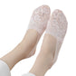 3-Pack Women's Lace Mesh No Show Socks with Silicone Non-Slip Sole