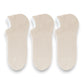 3-Pack Women's Pure Cotton Low Cut Socks with Heel Grip Anti-Slip Design