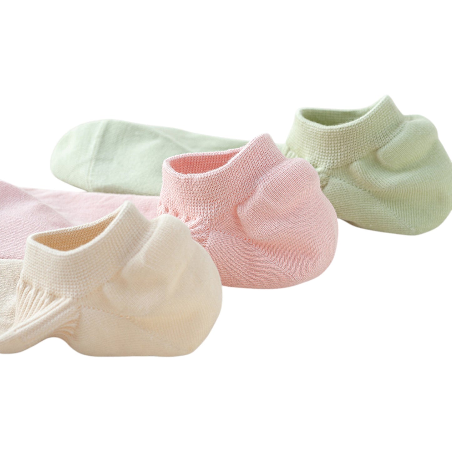 3-Pack Women's Pure Cotton Low Cut Socks with Heel Grip Anti-Slip Design