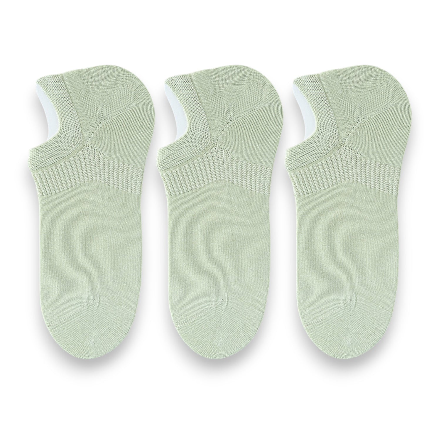 3-Pack Women's Pure Cotton Low Cut Socks with Heel Grip Anti-Slip Design