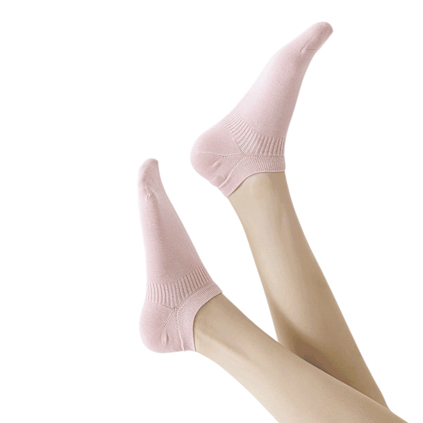 3-Pack Women's Pure Cotton Low Cut Socks with Heel Grip Anti-Slip Design