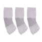 3-Pack Women's Pure Cotton Five-Toe Socks with Antibacterial Breathable Design