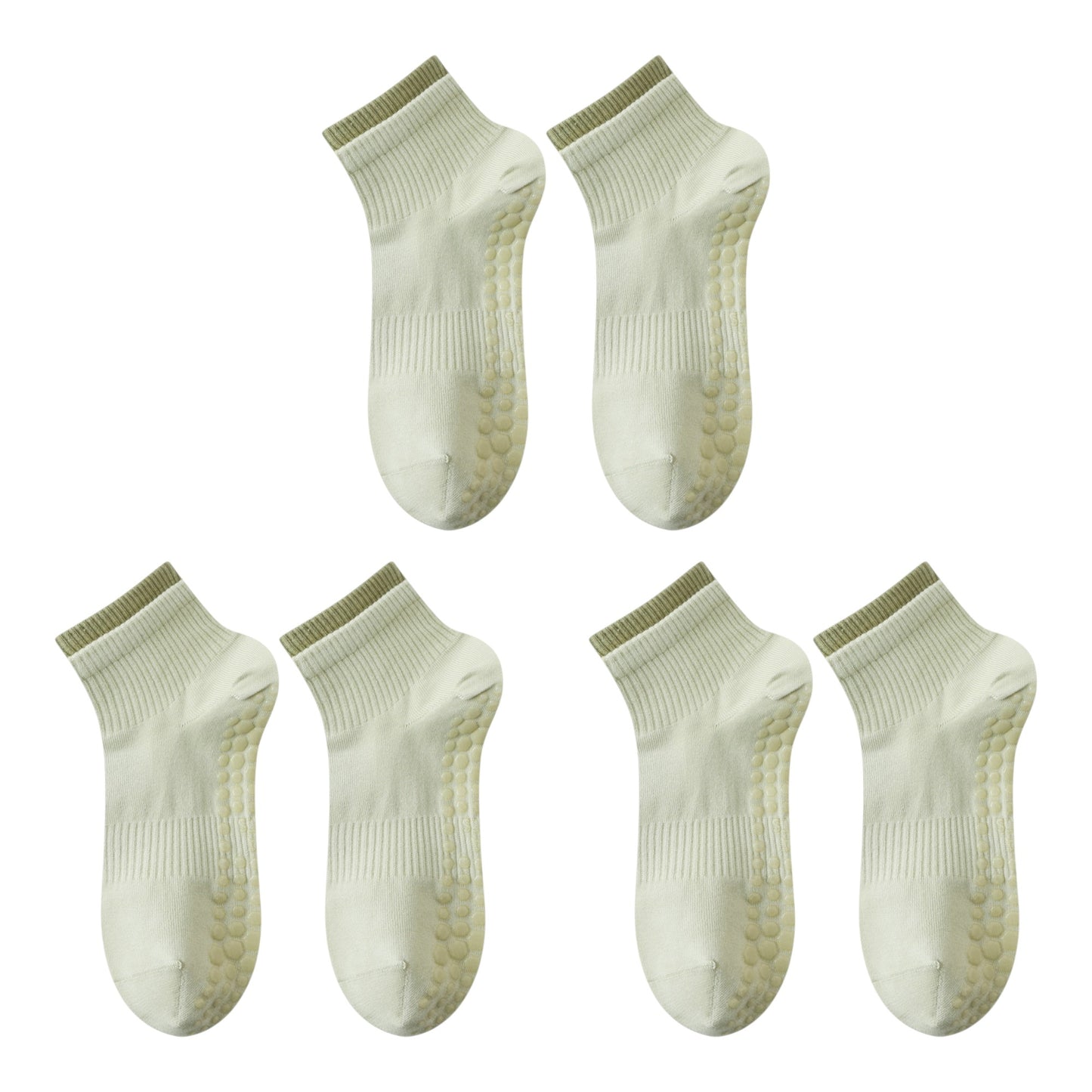 3-Pack Women's Mid-Ankle Sports Socks with Silicone Non-Slip Grip and Breathable Comfort