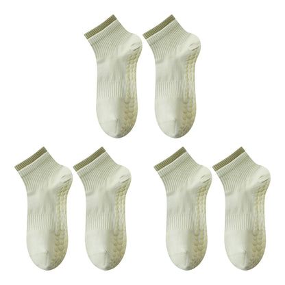 3-Pack Women's Mid-Ankle Sports Socks with Silicone Non-Slip Grip and Breathable Comfort