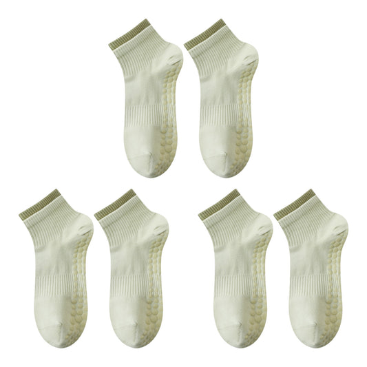 3-Pack Women's Mid-Ankle Sports Socks with Silicone Non-Slip Grip and Breathable Comfort