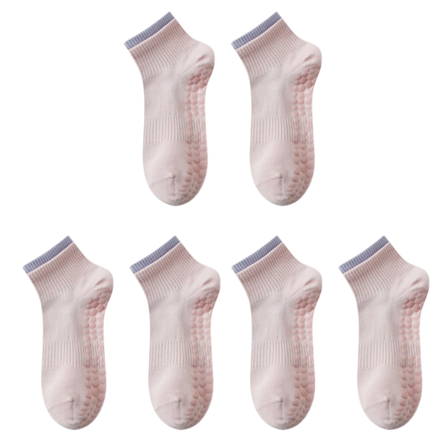 3-Pack Women's Mid-Ankle Sports Socks with Silicone Non-Slip Grip and Breathable Comfort