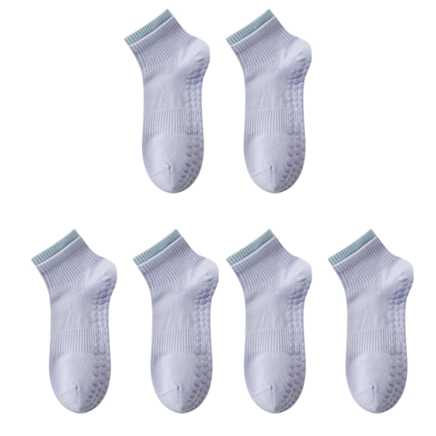 3-Pack Women's Mid-Ankle Sports Socks with Silicone Non-Slip Grip and Breathable Comfort