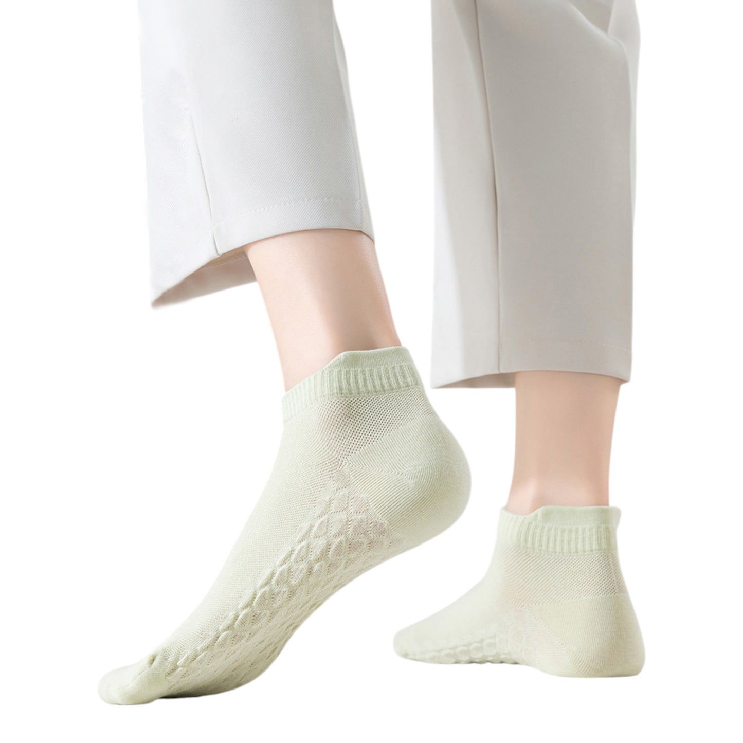 5-Pair Cotton Low-Cut Ankle Socks with Soft Breathable Knit Design and Stretch Comfort Fit