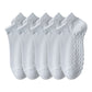 5-Pair Cotton Low-Cut Ankle Socks with Soft Breathable Knit Design and Stretch Comfort Fit