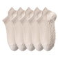 5-Pair Cotton Low-Cut Ankle Socks with Soft Breathable Knit Design and Stretch Comfort Fit