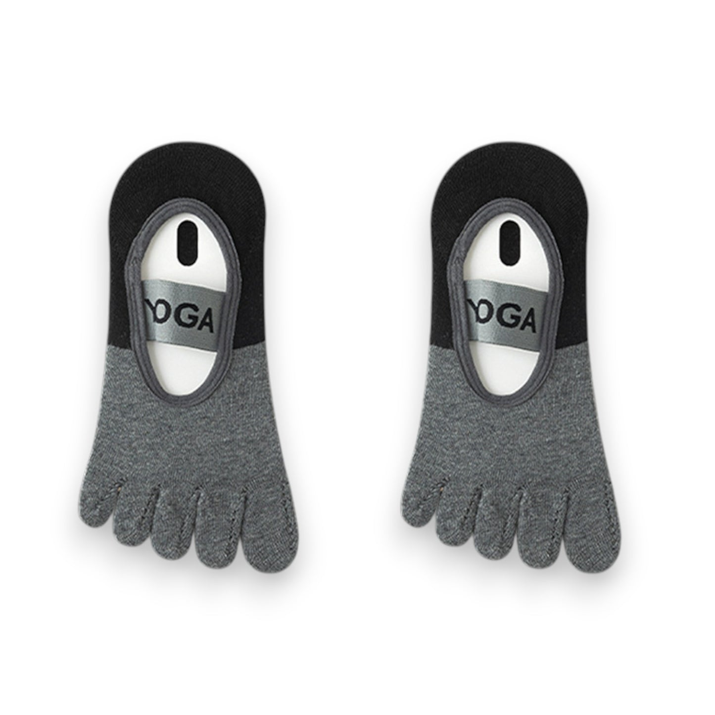 3 Pairs Women's Cotton Sports Five Toe Anti Slip Fitness Yoga Socks with Elastic Strap