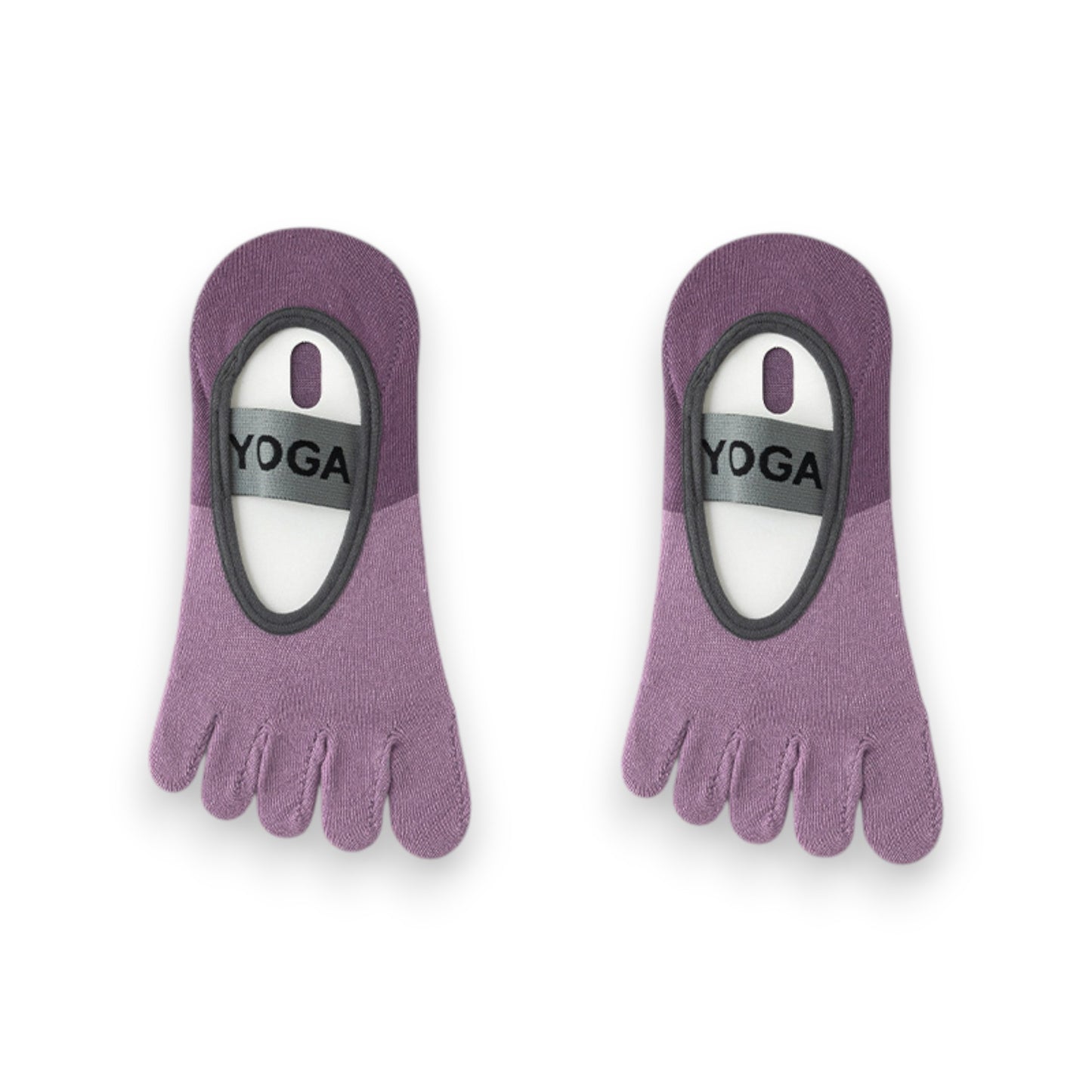 3 Pairs Women's Cotton Sports Five Toe Anti Slip Fitness Yoga Socks with Elastic Strap