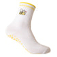 3-Pack Cotton Crew Socks with Non-Slip Grip and Embroidered Fruit and Animal Designs