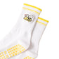 3-Pack Cotton Crew Socks with Non-Slip Grip and Embroidered Fruit and Animal Designs