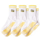 3-Pack Cotton Crew Socks with Non-Slip Grip and Embroidered Fruit and Animal Designs