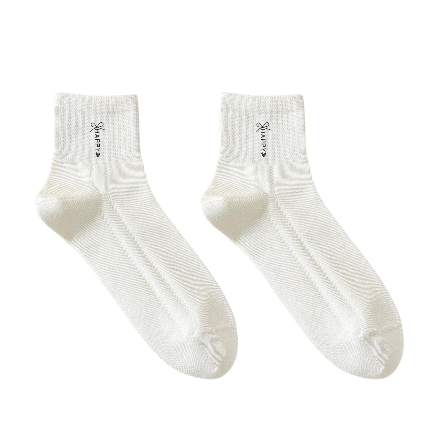 5 Pairs Women's Breathable Mesh Crew Socks with Antibacterial Design for Everyday Comfort