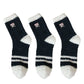 3 Pairs Cozy Fluffy Crew Socks with Cute Panda Embroidery and Fun Pattern Designs