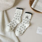 3 Pairs Cozy Fluffy Crew Socks with Cute Panda Embroidery and Fun Pattern Designs