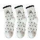 3 Pairs Cozy Fluffy Crew Socks with Cute Panda Embroidery and Fun Pattern Designs