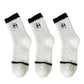 3 Pairs Cozy Fluffy Crew Socks with Cute Panda Embroidery and Fun Pattern Designs