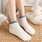 3 Pairs Plush Anti-Slip Fuzzy Ankle Socks with Soft Cuff Trim