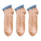 3 Pairs Plush Anti-Slip Fuzzy Ankle Socks with Soft Cuff Trim
