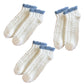 3 Pairs Plush Anti-Slip Fuzzy Ankle Socks with Soft Cuff Trim
