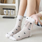 3 Pairs Women's Sheer Mesh Socks with Bow and Stripe Patterns and Ruffled Cuff