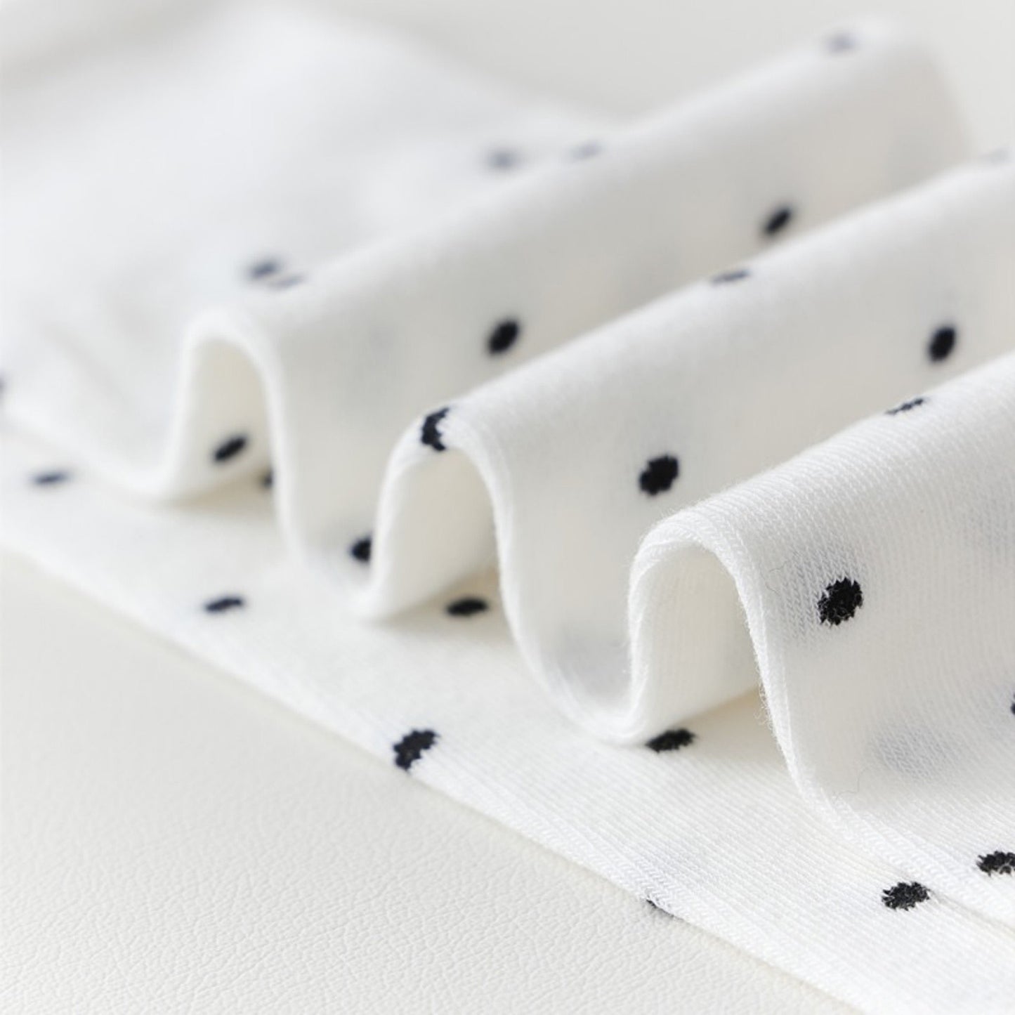 2-Pair Knee-High Socks with Classic Polka Dot Pattern Soft Stretch Fabric Perfect for Gifting and Everyday Wear