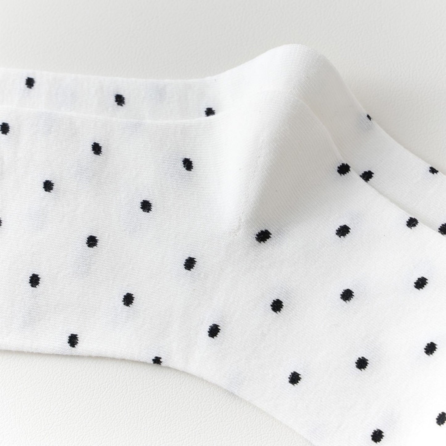 2-Pair Knee-High Socks with Classic Polka Dot Pattern Soft Stretch Fabric Perfect for Gifting and Everyday Wear