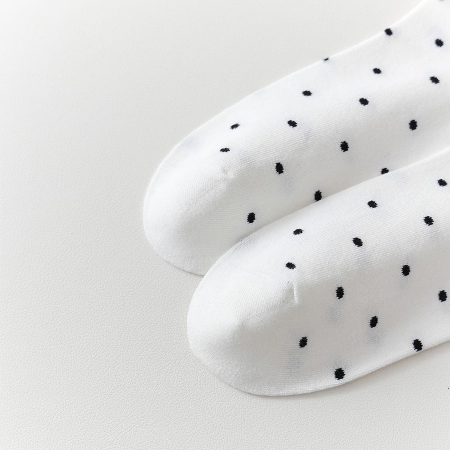 2-Pair Knee-High Socks with Classic Polka Dot Pattern Soft Stretch Fabric Perfect for Gifting and Everyday Wear