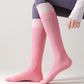 2-Pair Knee High Grip Bottom Socks with Ribbed Knit Design and Cushioned Comfort for Yoga, Pilates, and Dance