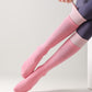 2-Pair Knee High Grip Bottom Socks with Ribbed Knit Design and Cushioned Comfort for Yoga, Pilates, and Dance