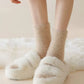 3-Pair Plush Fuzzy Socks with Soft Fluffy Texture and Mid-Calf Design for Warmth and Comfort