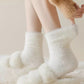 3-Pair Plush Fuzzy Socks with Soft Fluffy Texture and Mid-Calf Design for Warmth and Comfort