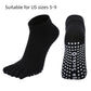 Yoga and Pilates Toe Sock and Fingerless Glove Set with Anti-Slip Grip and Breathable Stretch Fabric