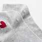 5-Pair Ankle Socks with Ribbed Cuff and Embroidered Heart Accent for Everyday Comfort and Style