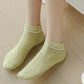 5-Pair Knit Ankle Socks with Delicate Heart Pattern and Ruffled Cuff Detail for Sweet Everyday Style