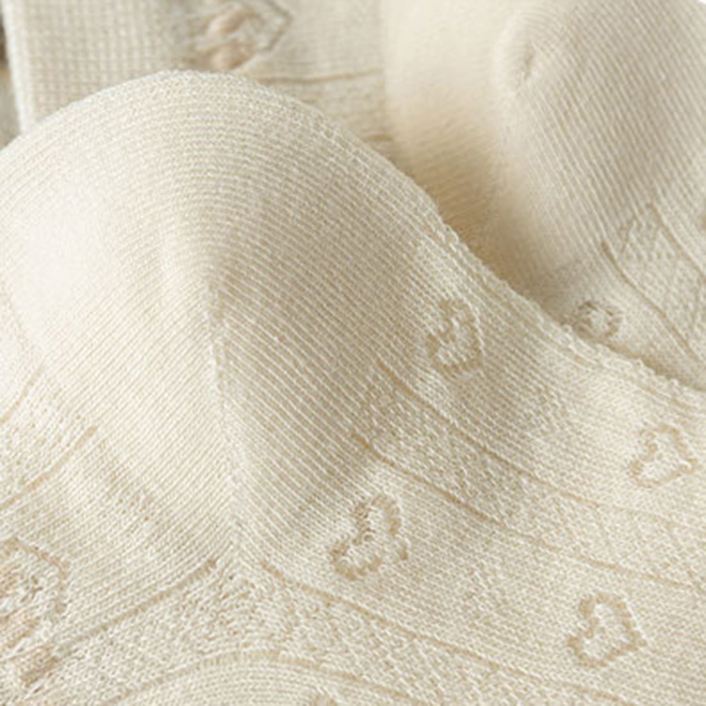 5-Pair Knit Ankle Socks with Delicate Heart Pattern and Ruffled Cuff Detail for Sweet Everyday Style