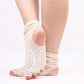 Open Toe Grip Yoga Socks with Anti-Slip Sole and Cut-Out Instep Design for Pilates and Barre Workouts