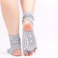 Open Toe Grip Yoga Socks with Anti-Slip Sole and Cut-Out Instep Design for Pilates and Barre Workouts