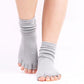 Open Toe Grip Yoga Socks with Anti-Slip Sole and Cut-Out Instep Design for Pilates and Barre Workouts
