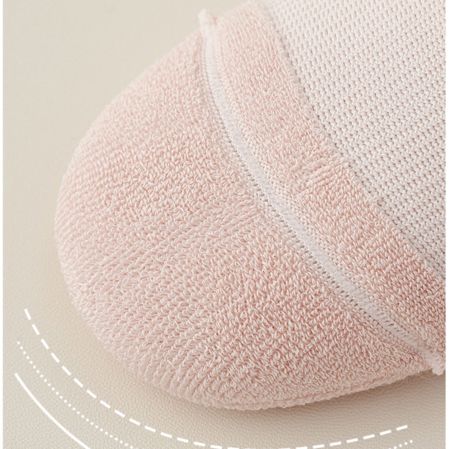 2-Pair Ribbed Crew Socks with Contrast Toe and Heel Design and Modern Abstract Knit Pattern