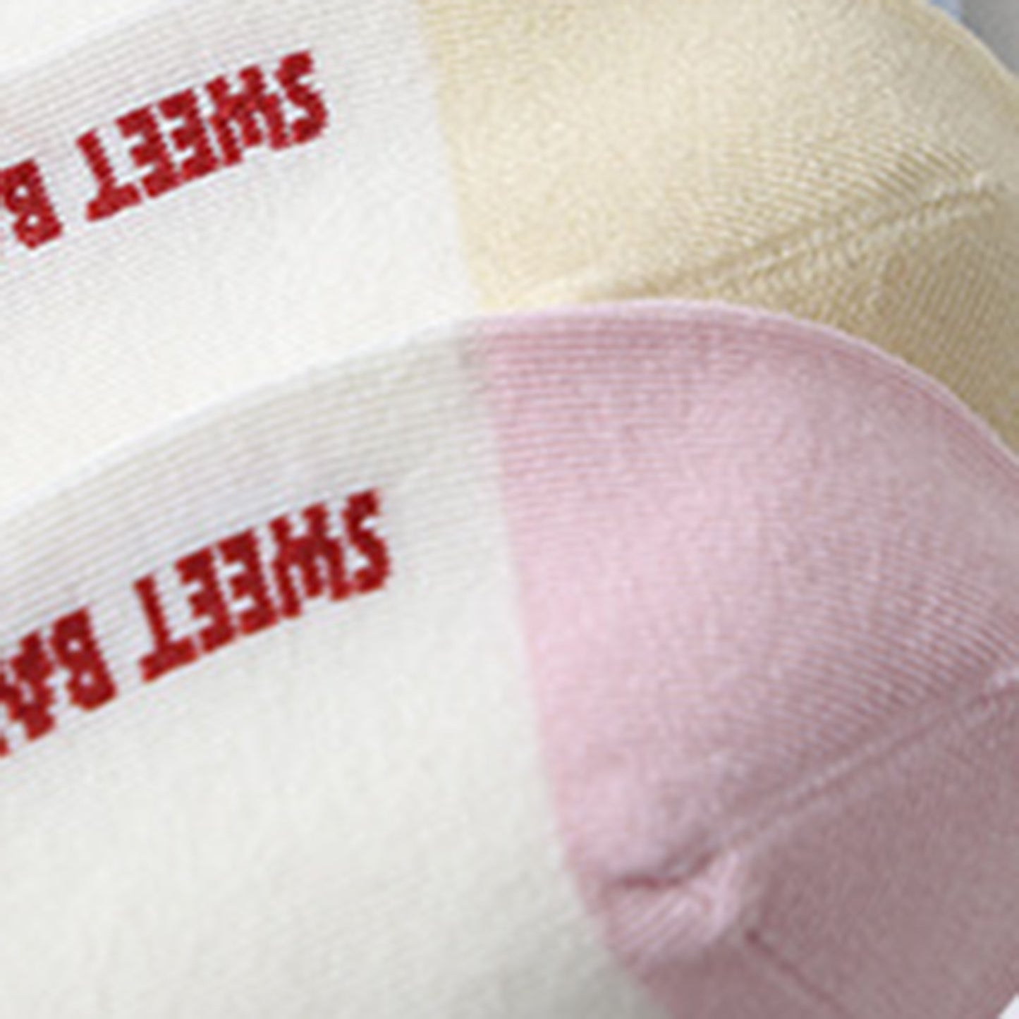 2-Pair Ruffle Cuff Crew Socks with Soft Knit Fabric Playful Character Pattern and Stretch Fit