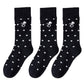 3 Pairs Women's Casual Crew Socks Assorted Patterns Striped Polka Dot and Bow Embroidery